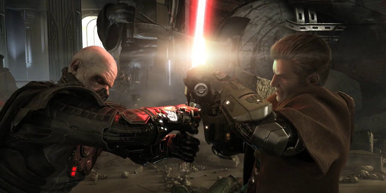 Ven Zallow in the middle of his faithful duel with Darth Malgus