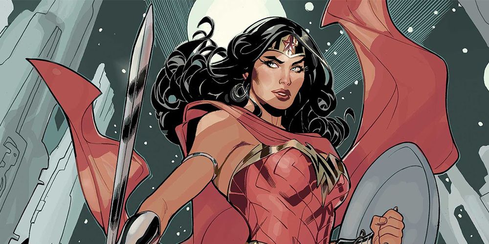 Wonder Woman with weapons