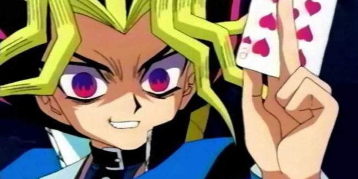 Yami Yugi Holding Queen Of Hearts