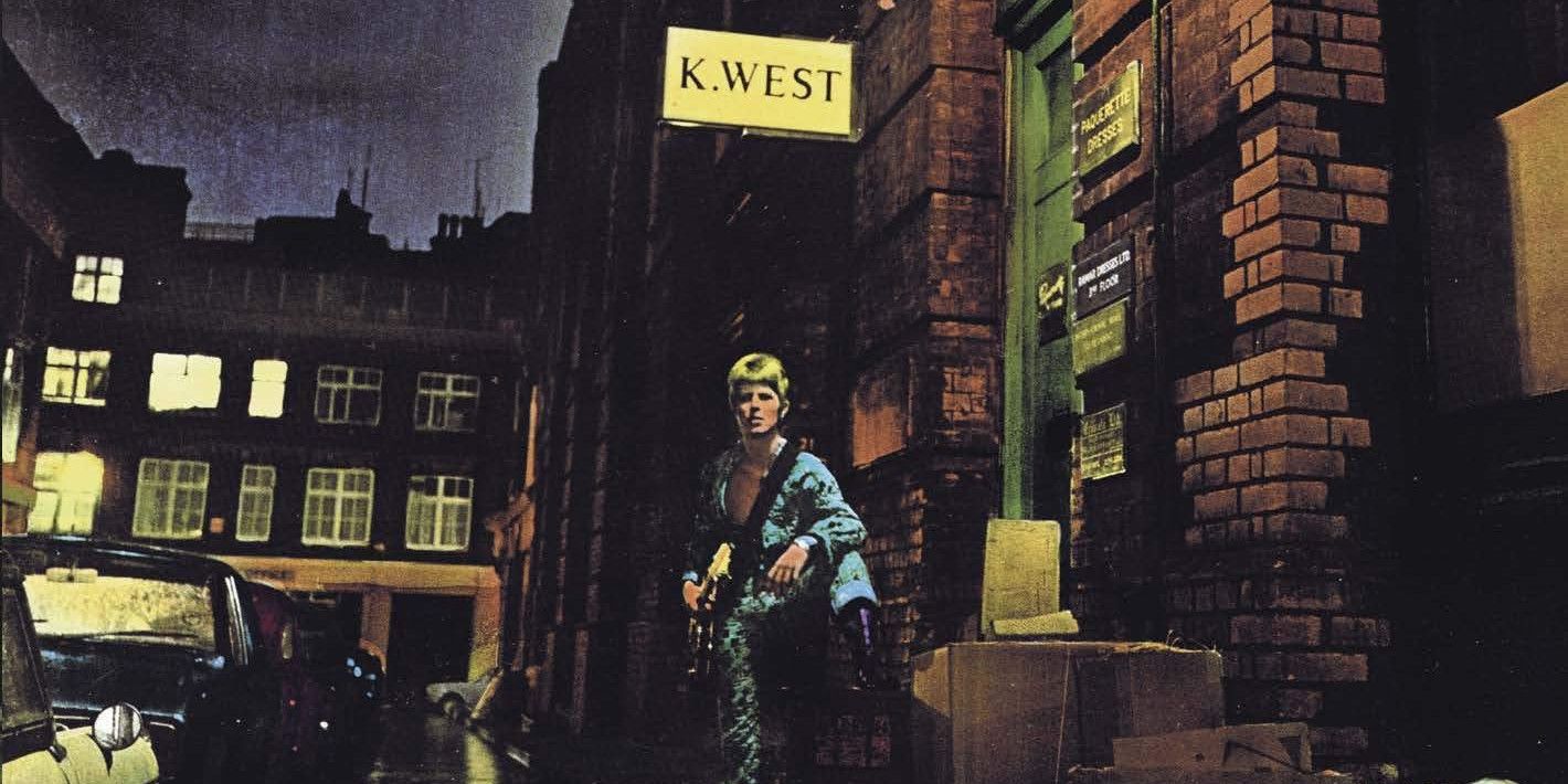 David Bowie on The Rise and Fall of Ziggy Stardust and the Spiders from Mars album cover