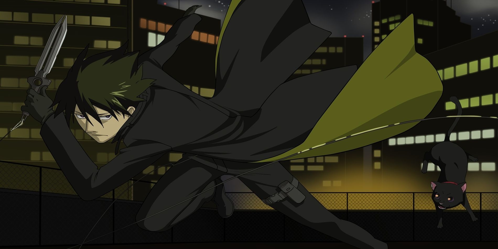 Hei makes dramatic entrance in Darker Than Black Anime