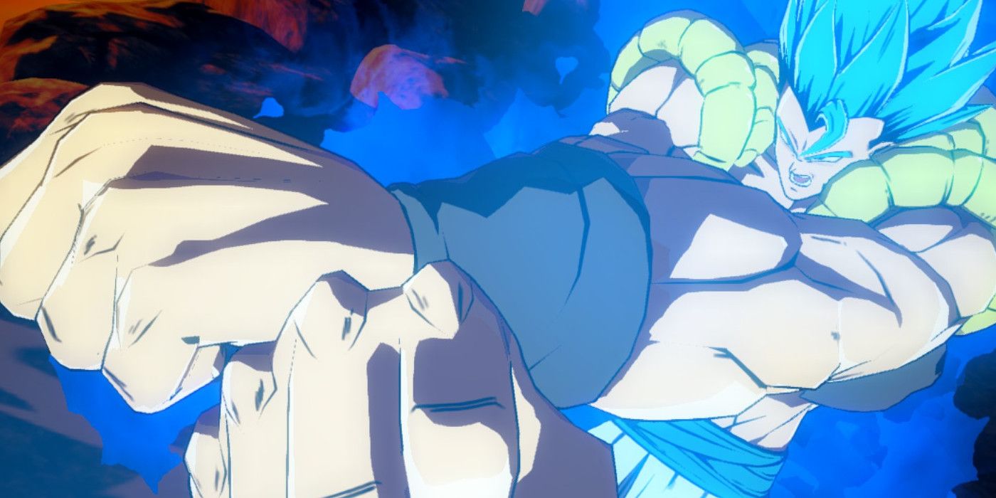 Super Saiyan Blue Gogeta performs dramatic finish in Dragon Ball FighterZ game