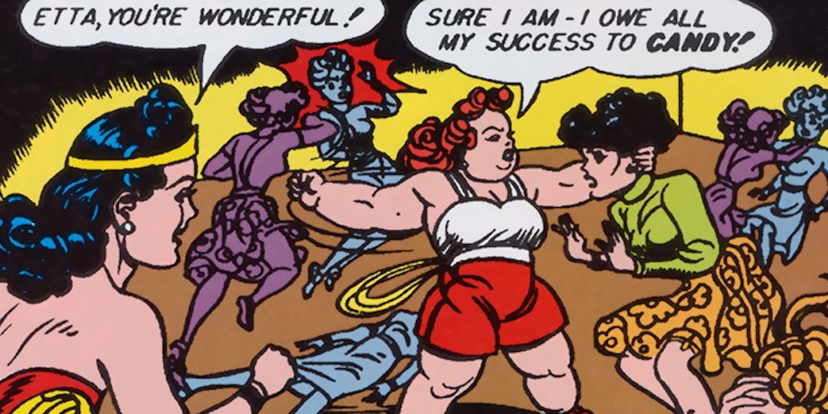 Etta Candy in a Golden Age Wonder Woman DC Comic story.