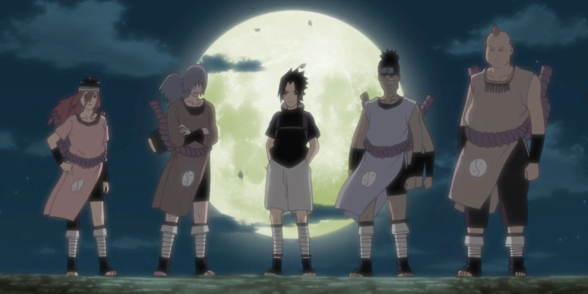 The Sound Four in Naruto.