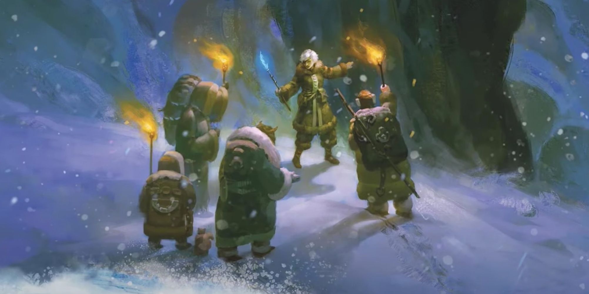 Vellynne Harpell leads the party into the Caves of Hunger in Icewind Dale: Rime of the Frostmaiden, the newest Dungeons &amp; Dragons adventure.