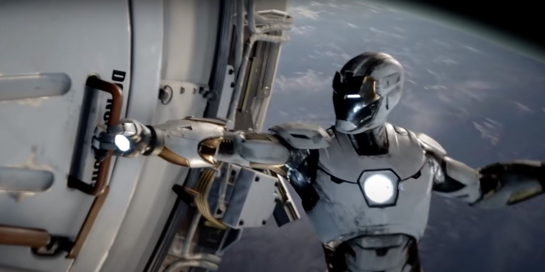 Iron Man white armor in space Marvel's Avengers