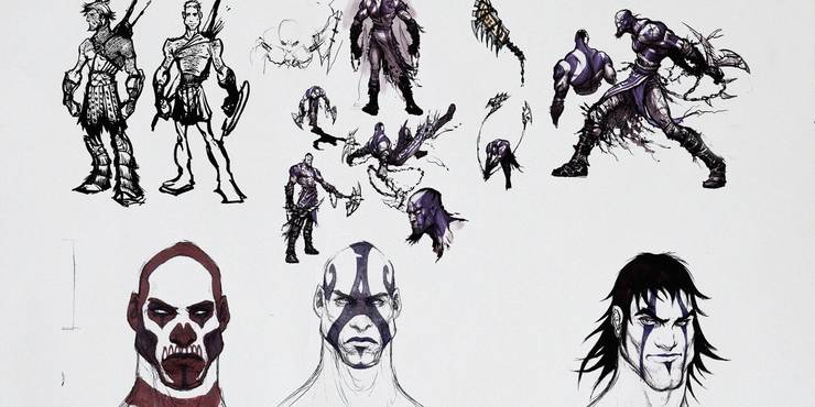 Diseños de Kratos en God of War