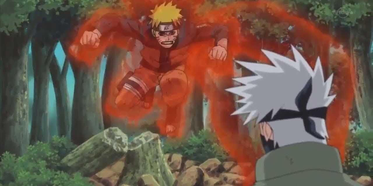 Naruto chakra mode and Kakashi vs Deidara