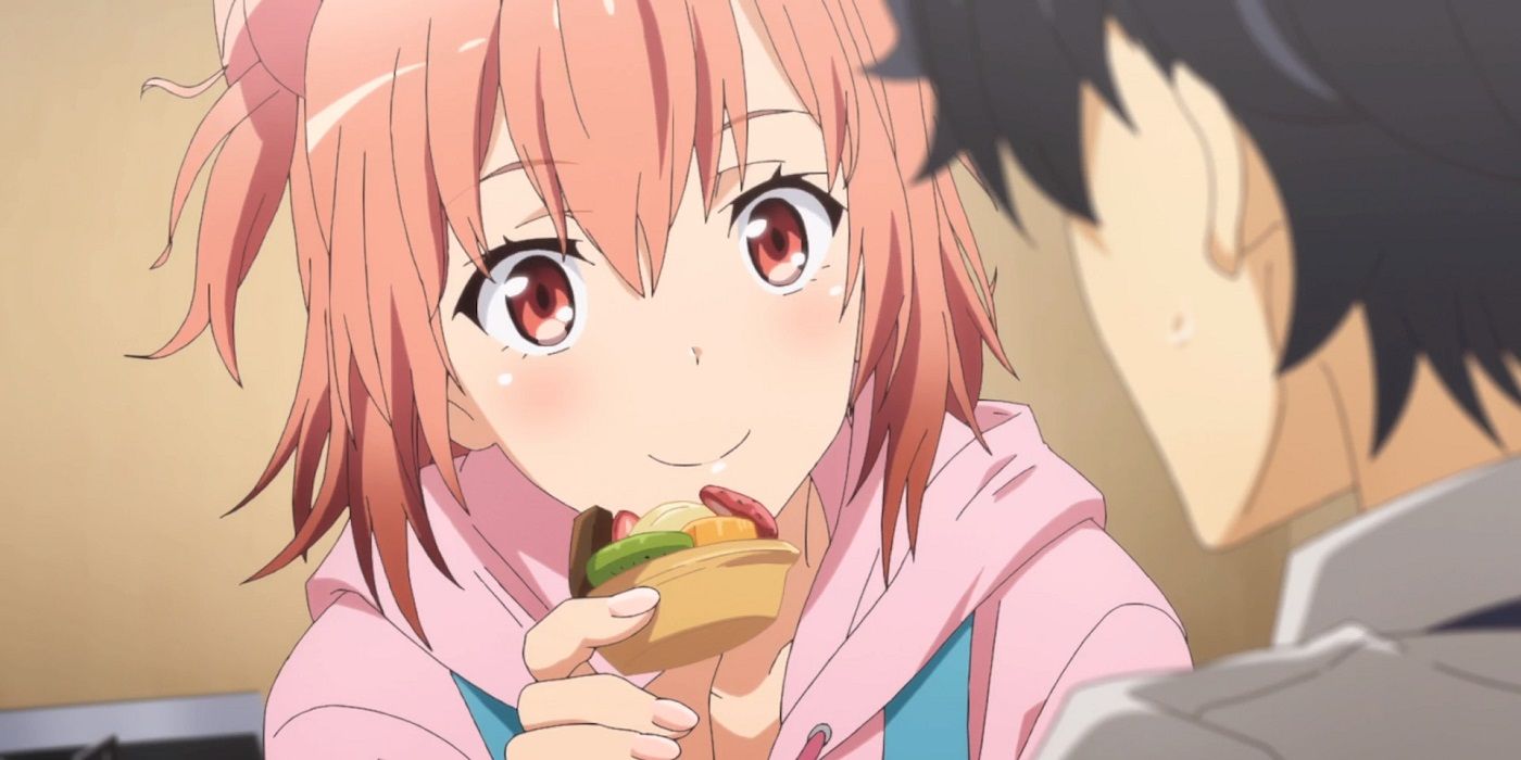 Yui from SNAFU eating food