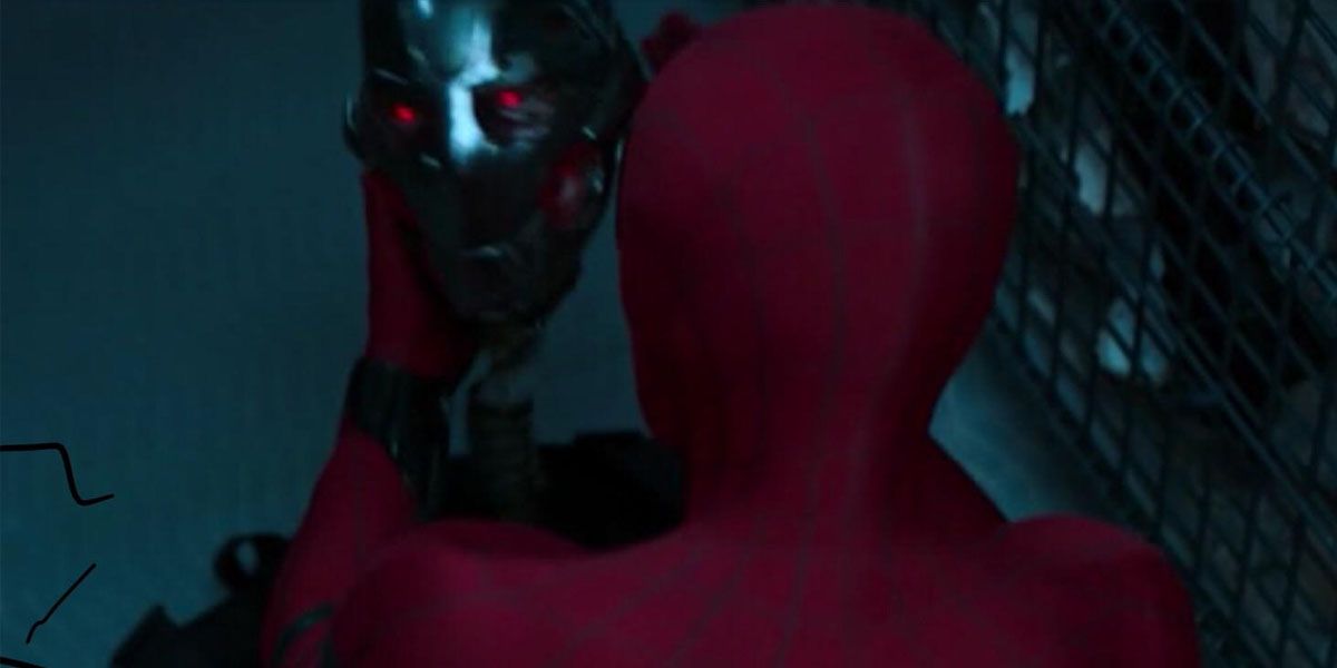 Ultron head in Spider-Man: Homecoming