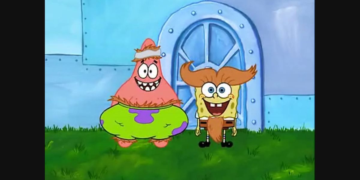 spongebob and patrick wear sandy's fur