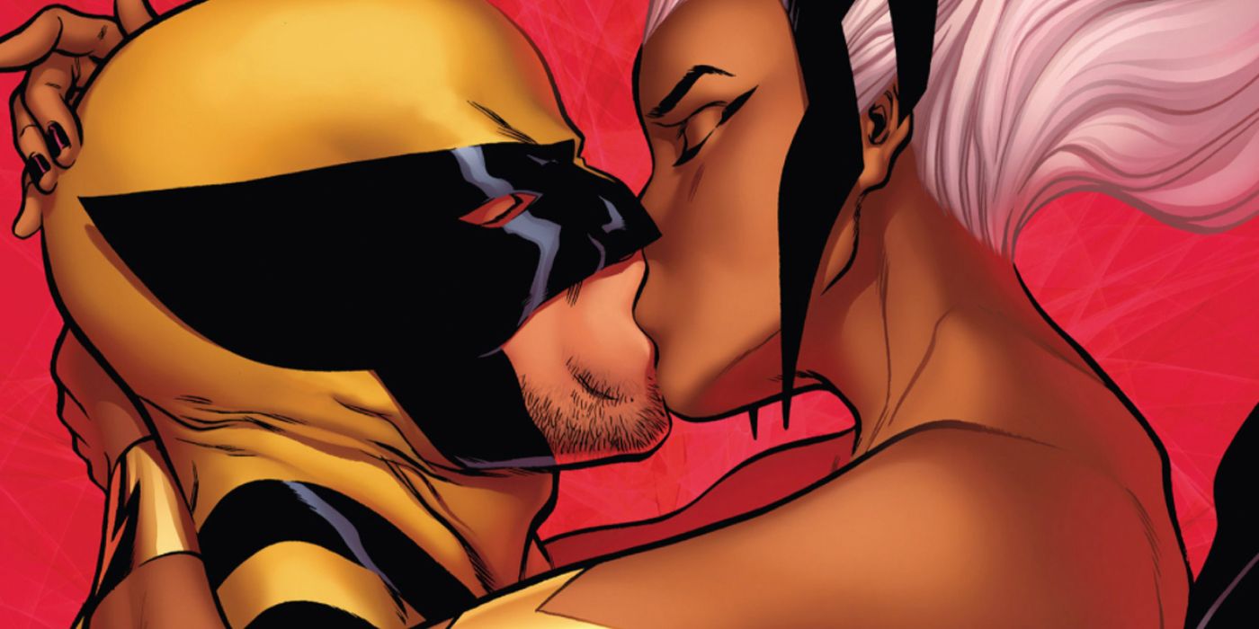 Storm and Wolverine Kiss