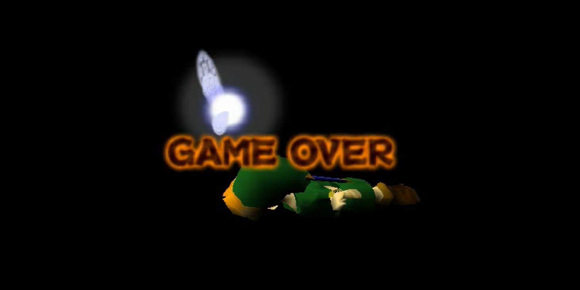 Game Over screen for The Legend Of Zelda