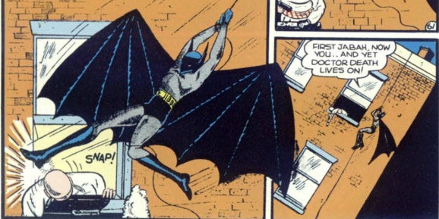 image of updated 1939 Batman with pointy cape