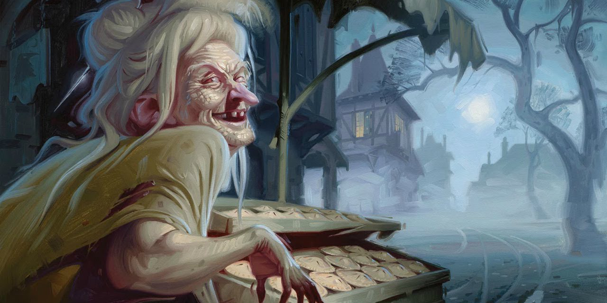 A hag looks back at you with an evil smile.
