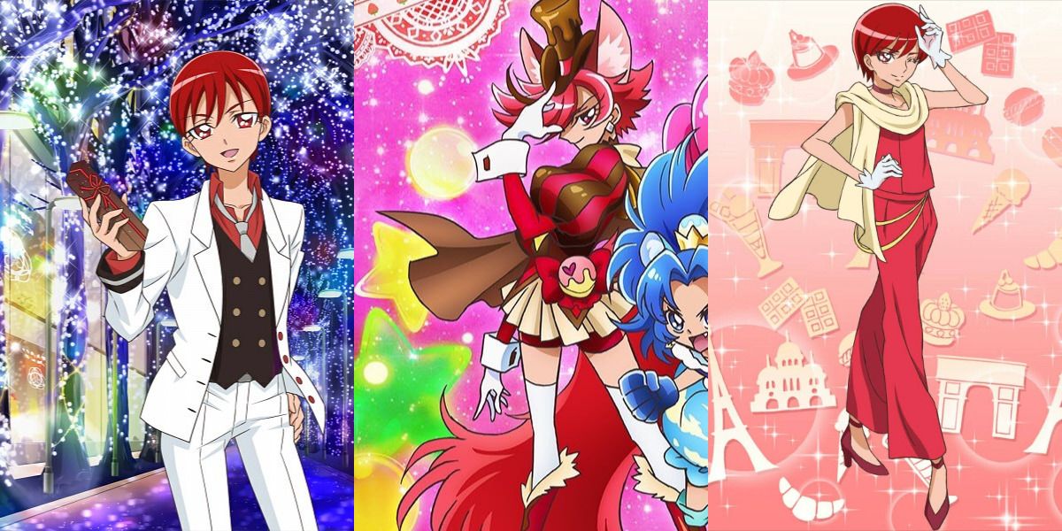 Various shots of Akira Kenjou aka Cure Chocolat (Pretty Cure Ala Mode)