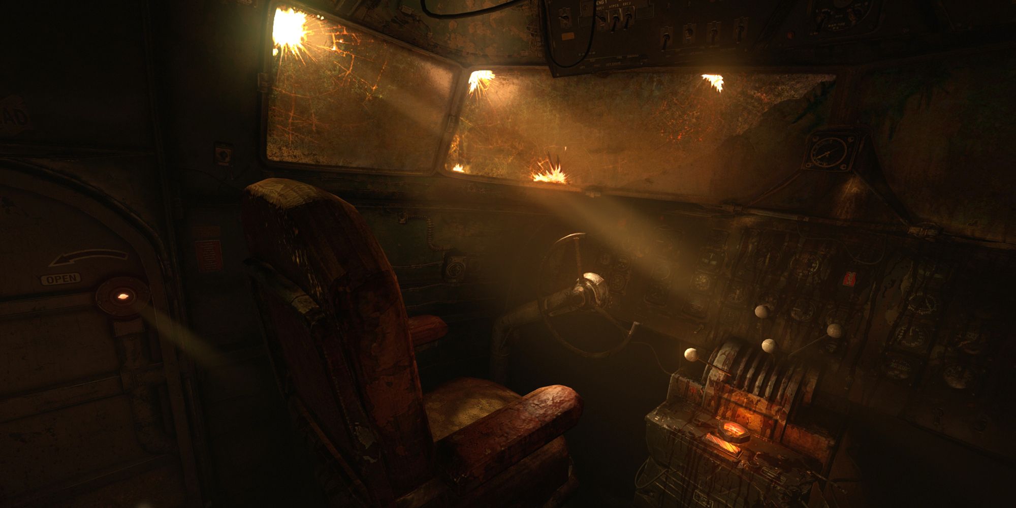 Inside An Old Destroyed Bus in Amnesia Rebirth
