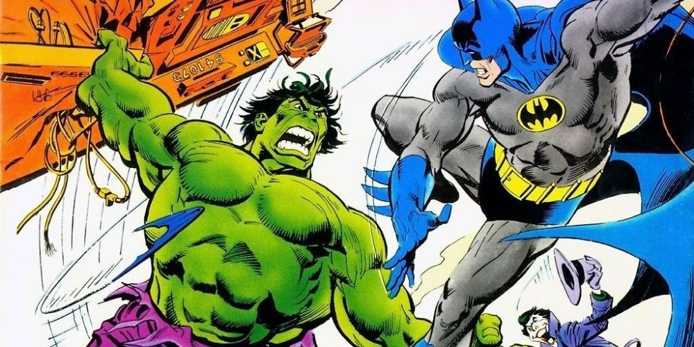 Batman outsmarts Hulk in a Marvel/DC comic crossover