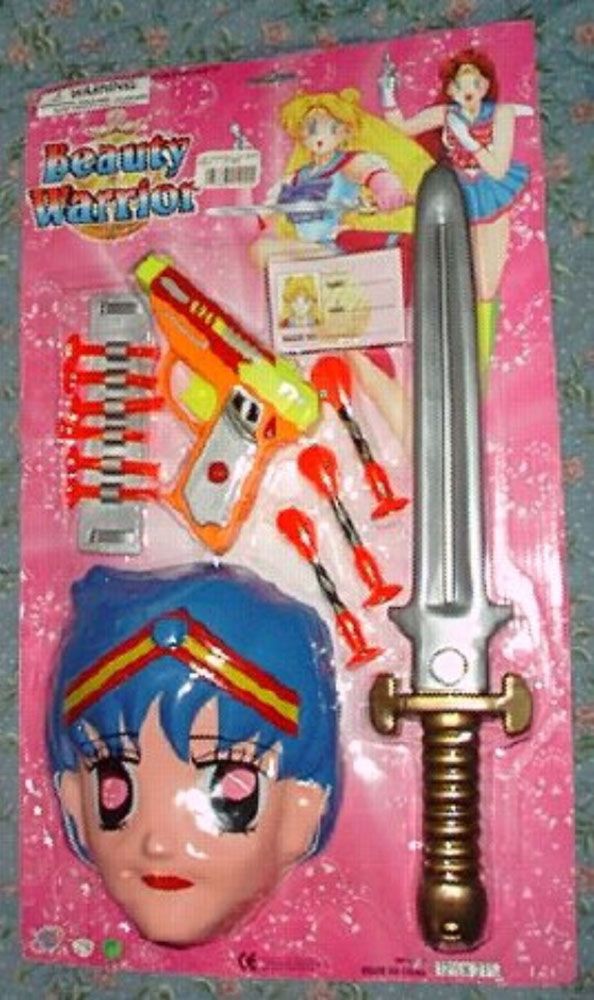 Sailor Mercury mask with gun and dagger