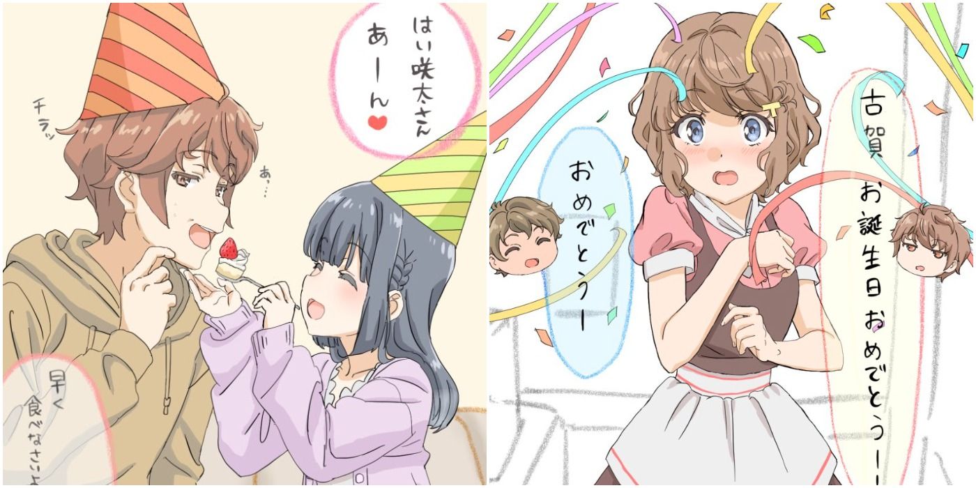 Sakuta Being Fed Cake Bunny Girl Senpai