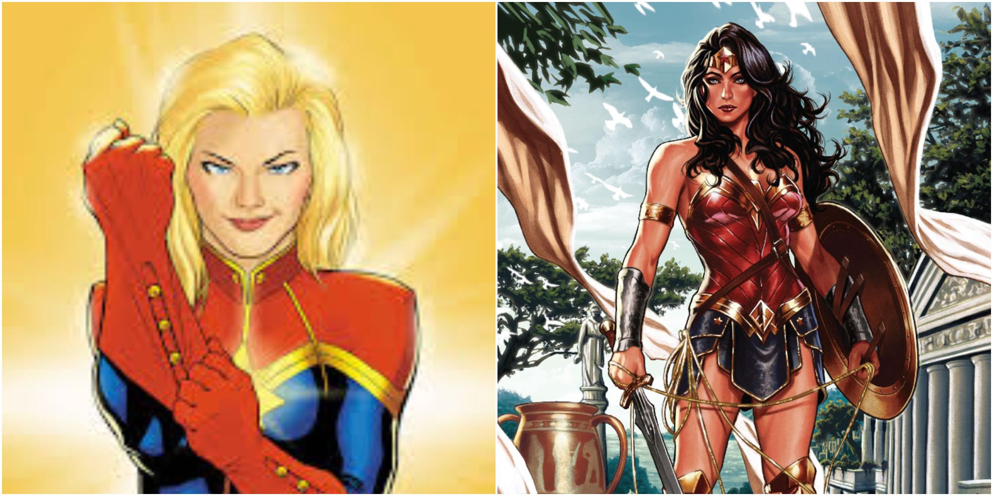 Captain Marvel Vs. Wonder Woman: Who's Had The Better Costumes?