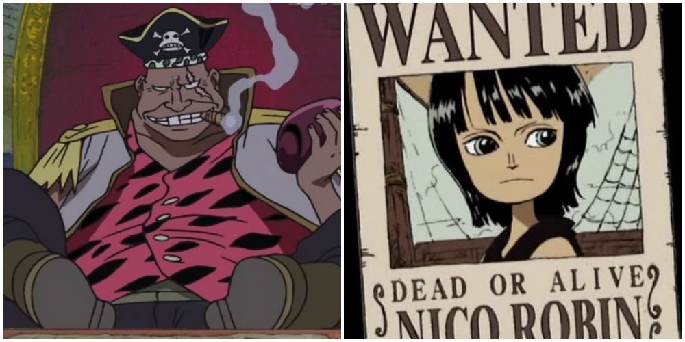 Nico Robin's sits next to his wanted poster in One Piece