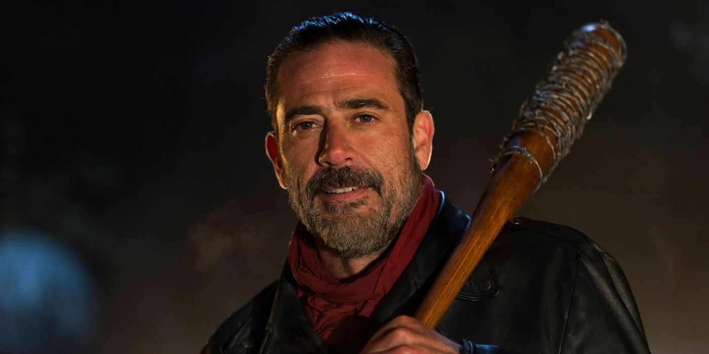 Negan With His Bat On The Walking Dead TV Show