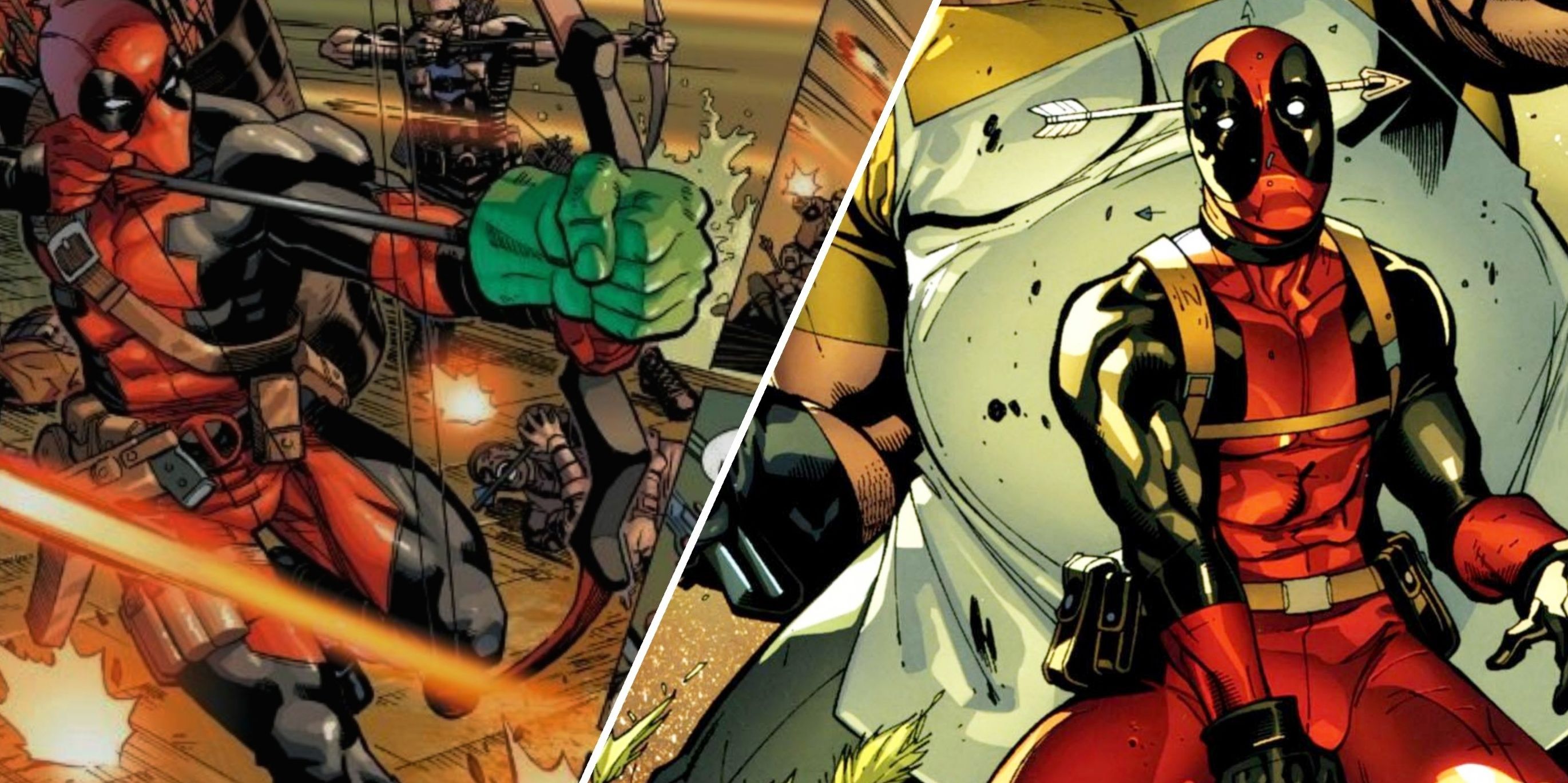 deadpool featured image hulk arrow and superhero pose