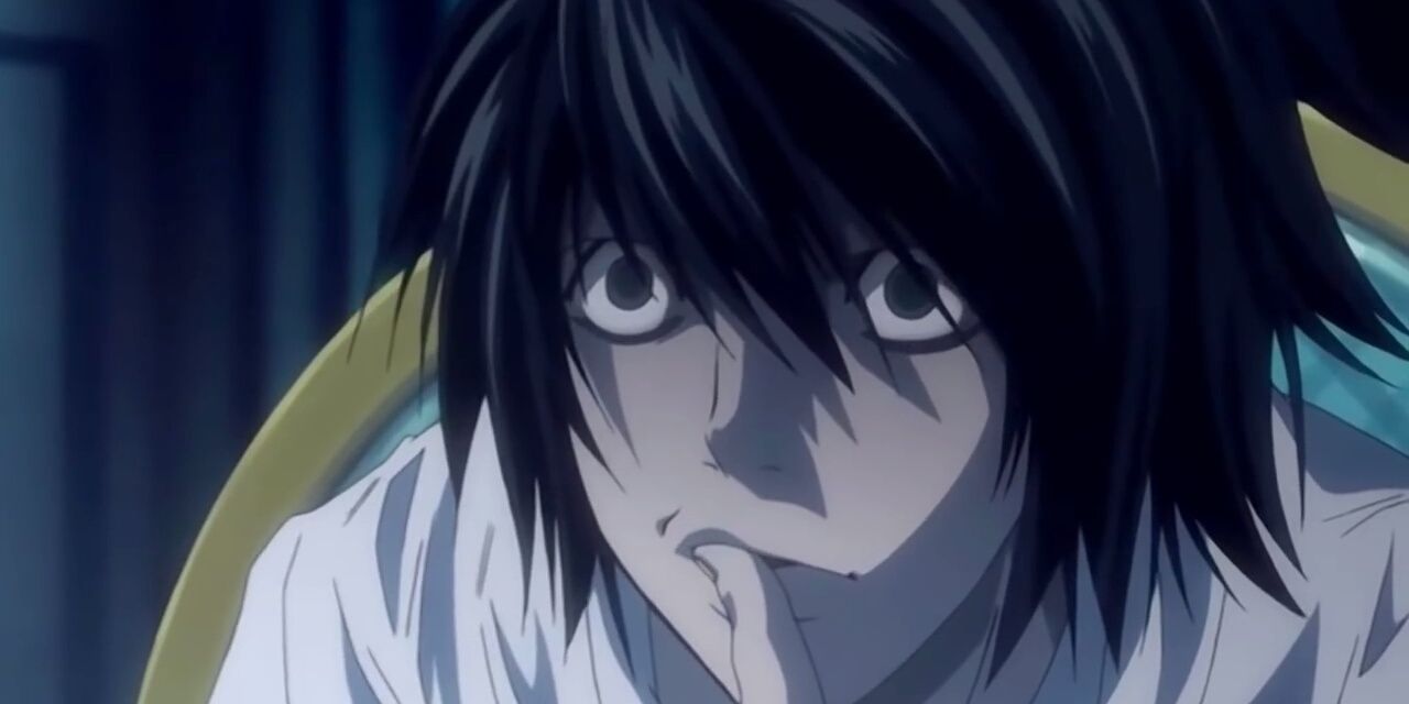Anime Death Note L Lawliet In Thought