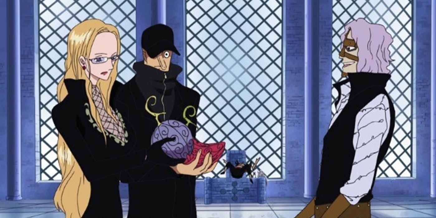Spandam Hands The Devil Fruits Over To CP9 Agents Kalifa And Kaku in One Piece