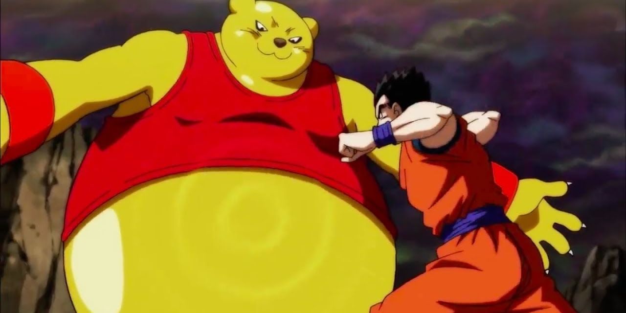 Anime Dragon Ball Gohan Punches Botamo Tournament Of Power