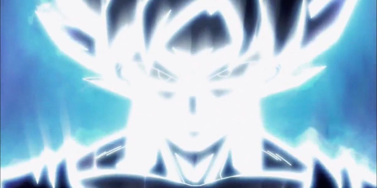 Anime Dragon Ball Goku Achieves Ultra Instinct White Light