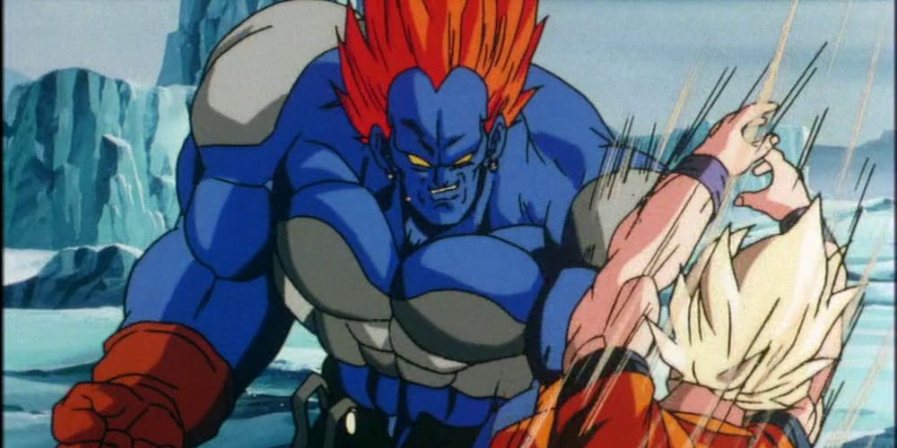Android 13 fights Goku in Dragon Ball Z movie.