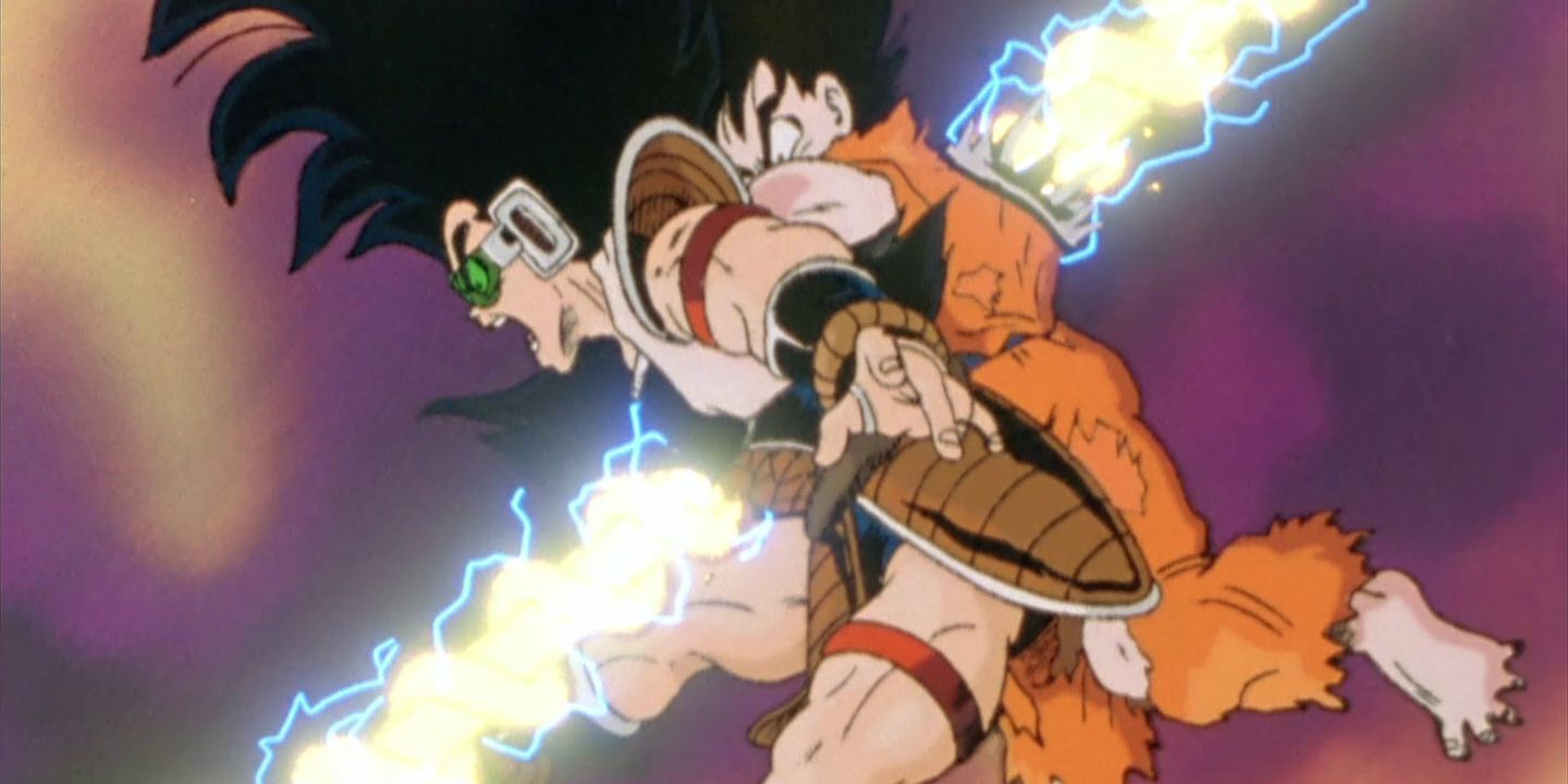 Raditz and Goku in Dragon Ball.