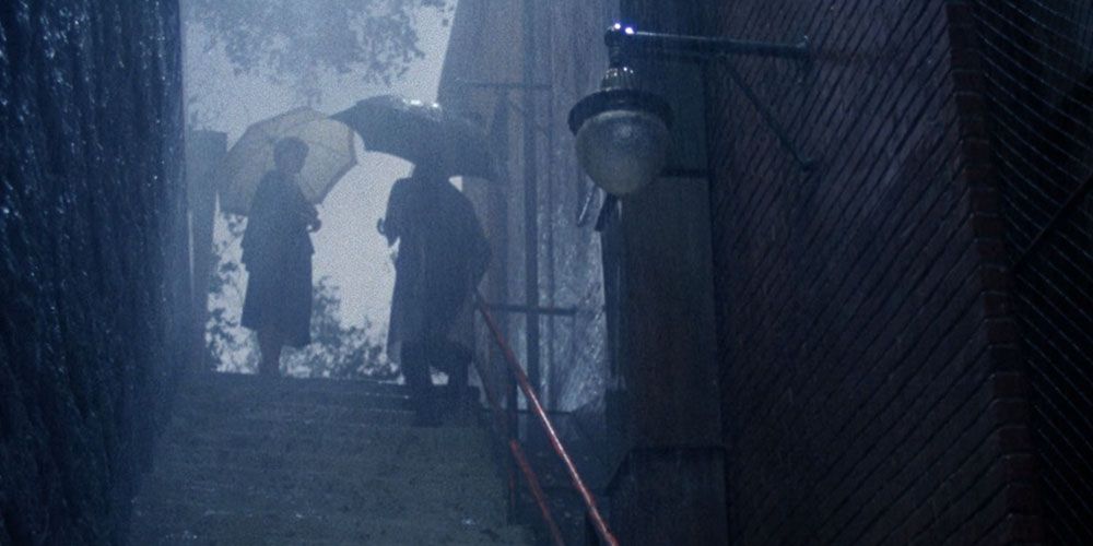 The familiar staircase from The Exorcist