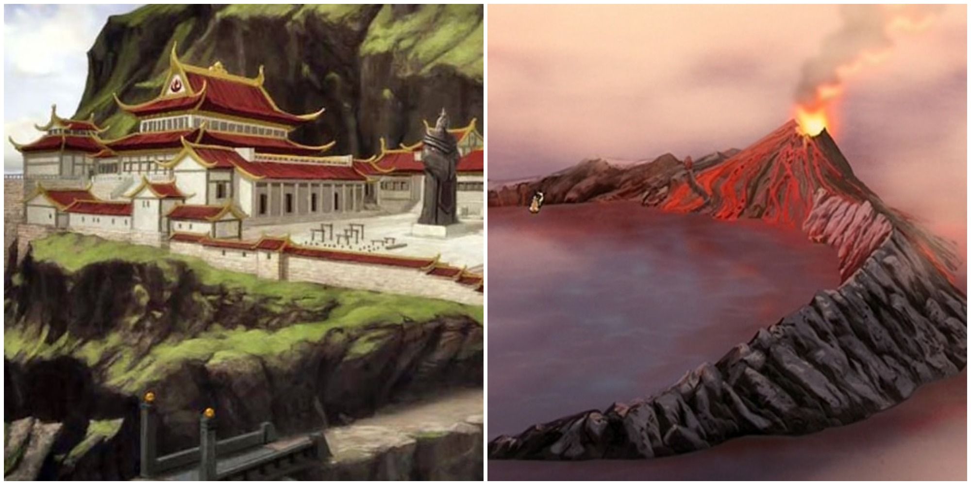 Fire Nation Academy and Roku's Fire Temple