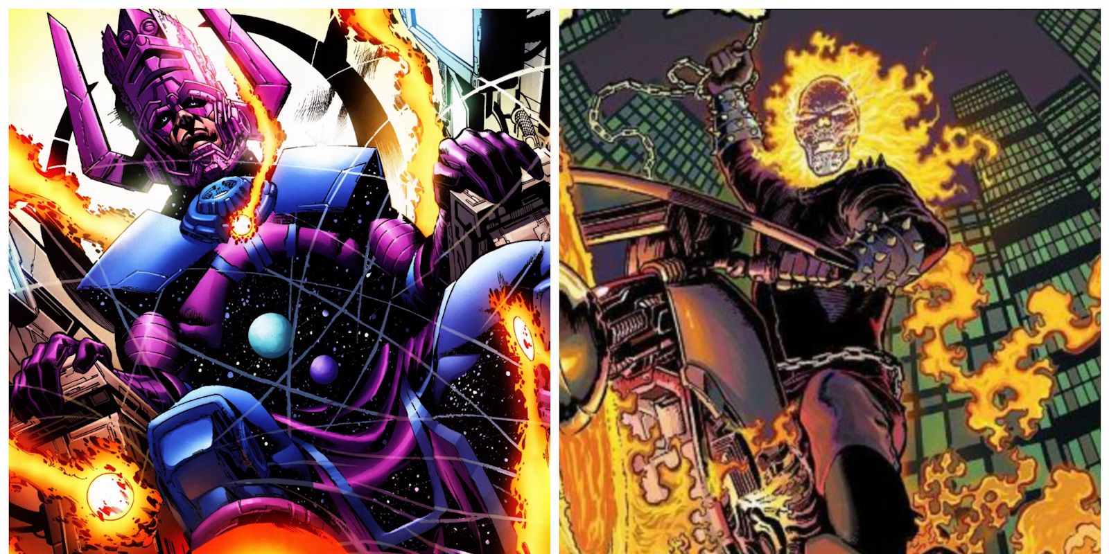 Galactus and Ghost Rider Marvel Comics