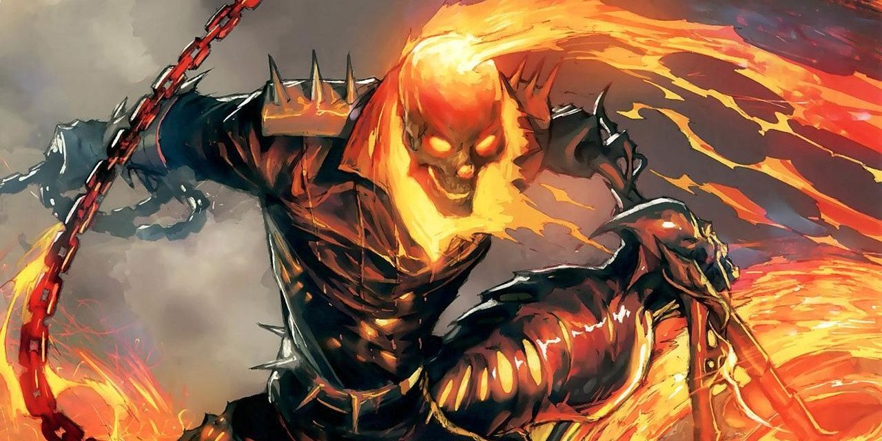 Invincible 5 Marvel Heroes Ghost Rider flame