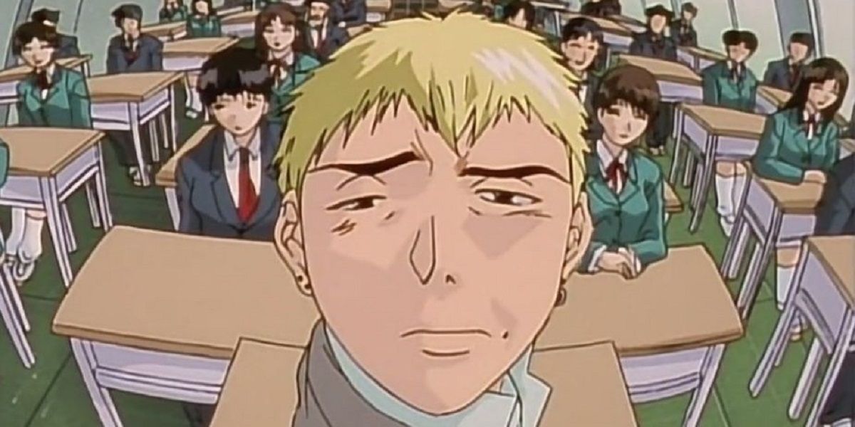 Onizuka laments over his juvenile students in GTO: Great Teacher Onizuka