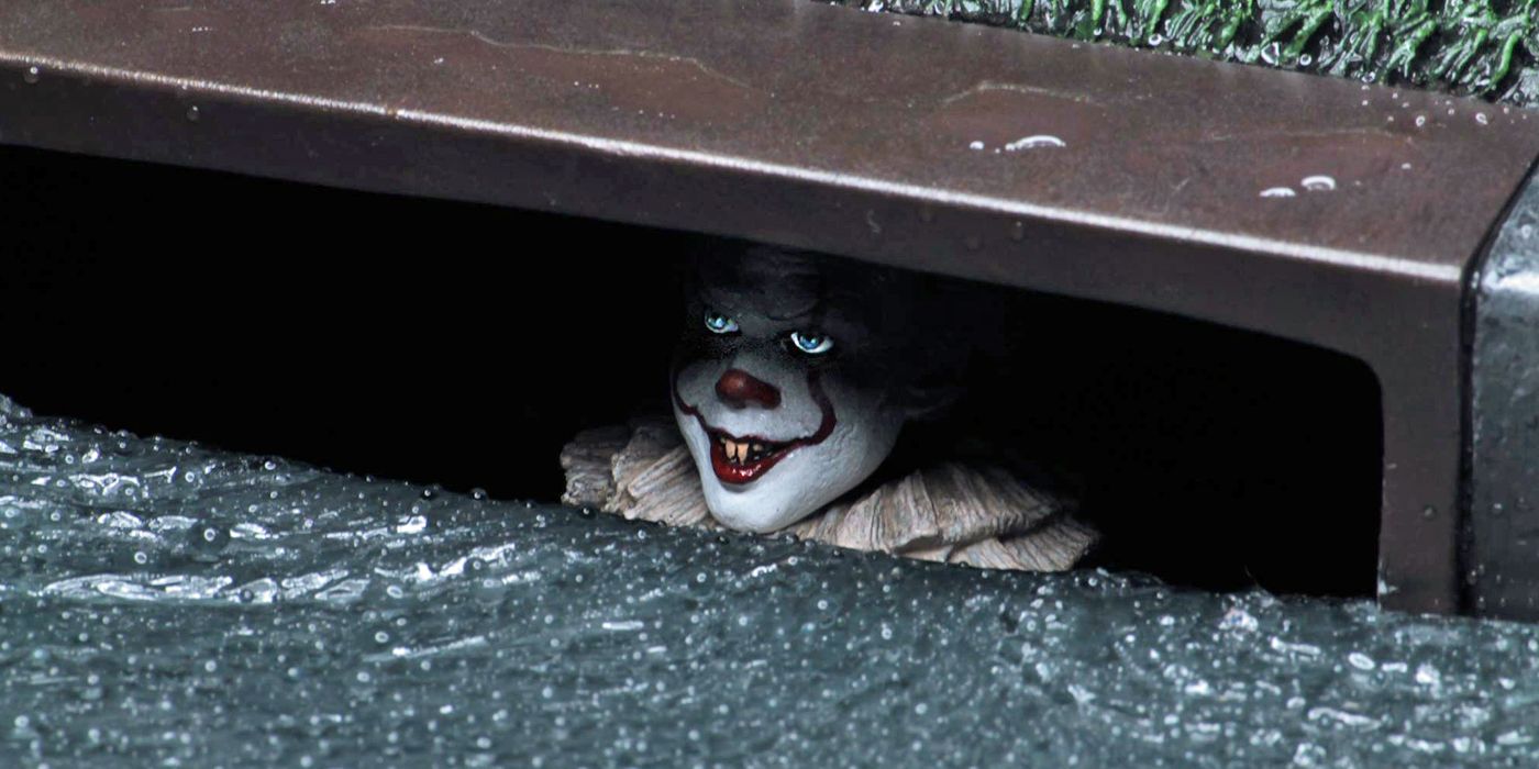 It, the movie. Pennywise in a sewer