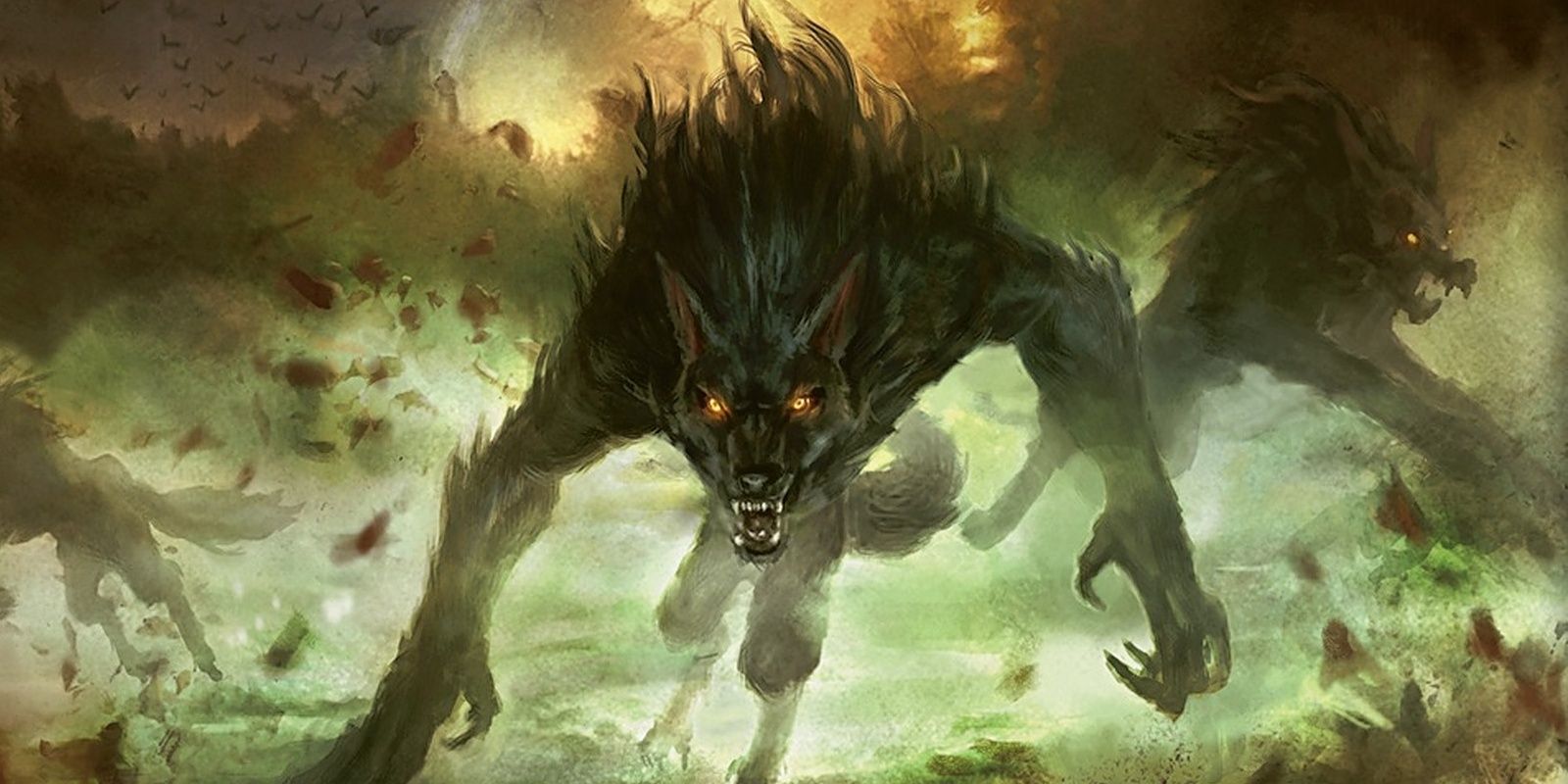 innistrad werewolves charging at night