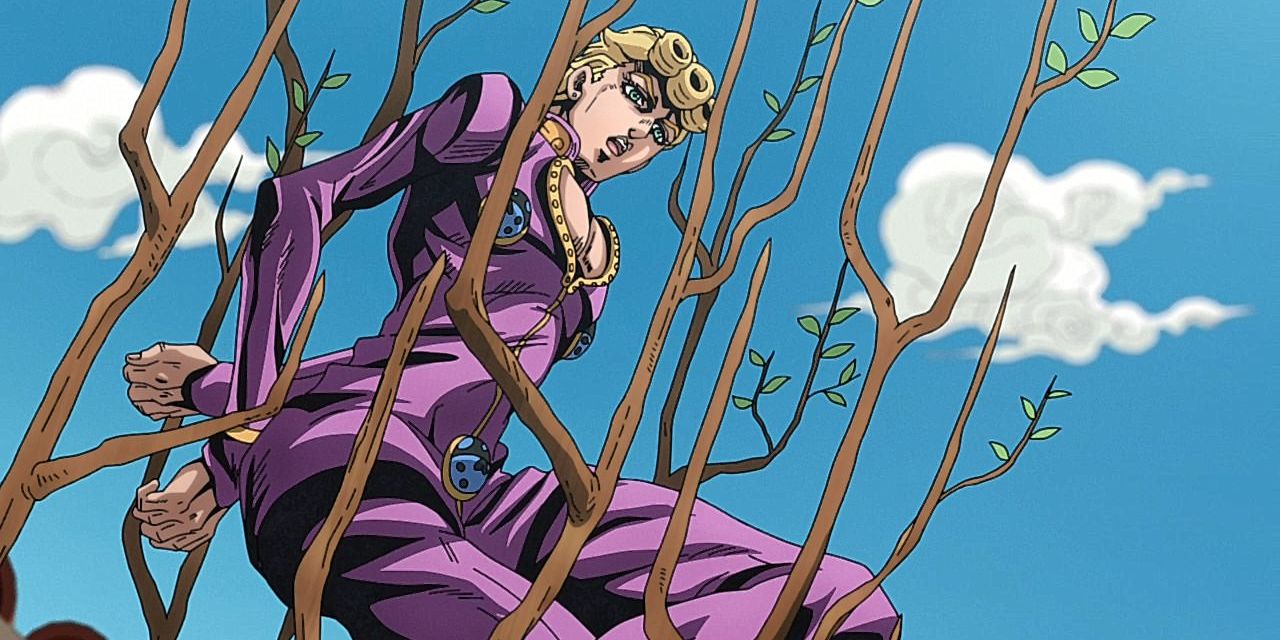 Giorno grows a tree with Gold Experience in JoJo's Bizarre Adventure