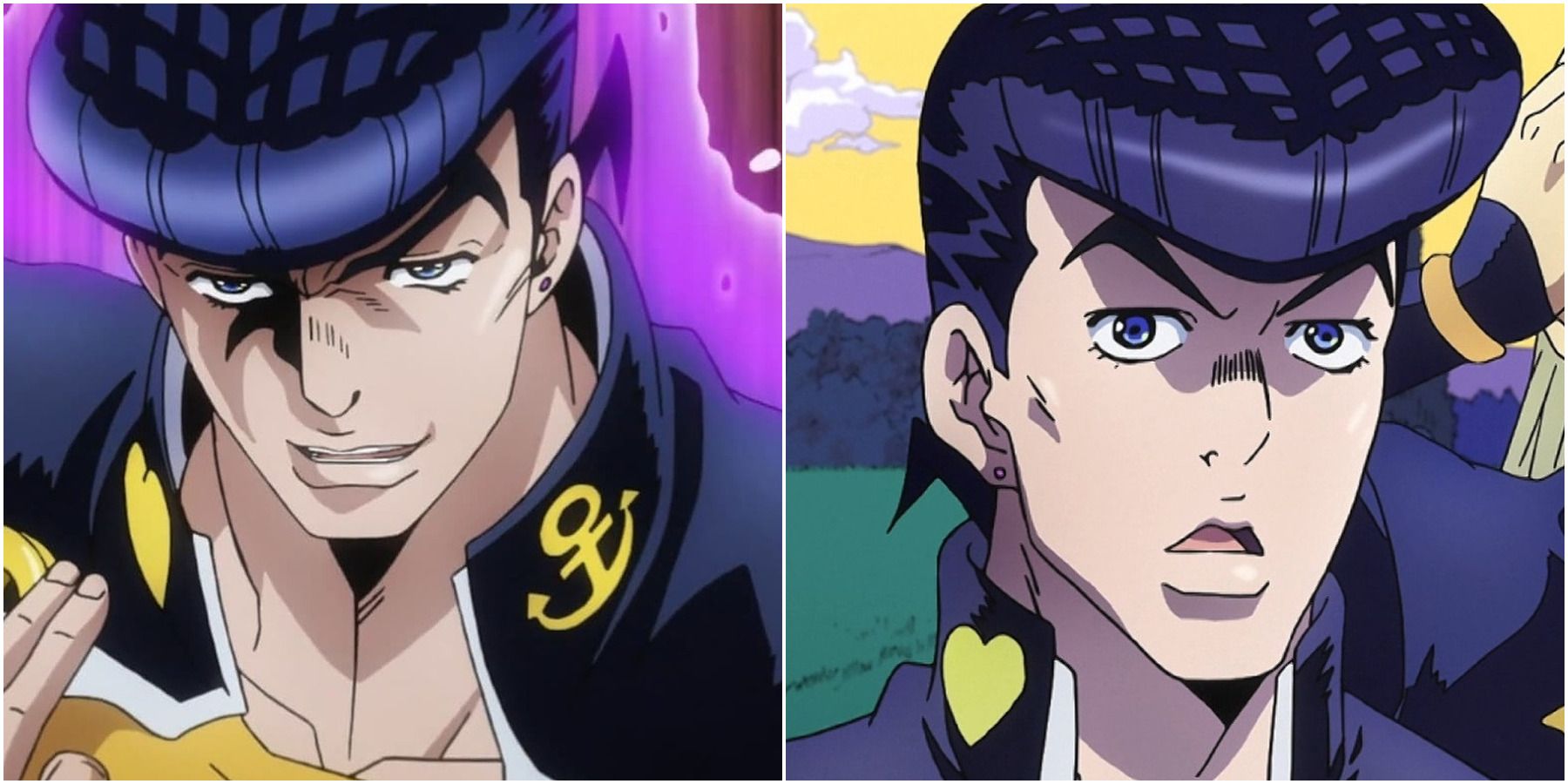 One of Josuke's most famous poses is just him summoning Crazy Diamond to  punch the spaghetti : r/StardustCrusaders