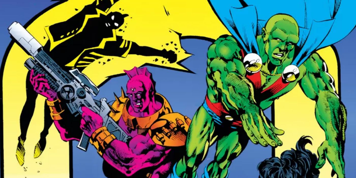 The Justice League Task Force composed of Despero, the Ray, and Martian Manhunter join together