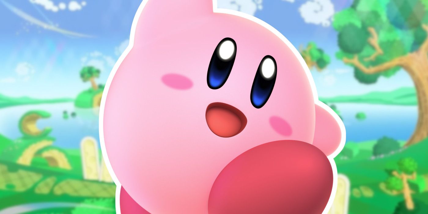 Star Allies concept art with the Smash Ultimate Kirby render