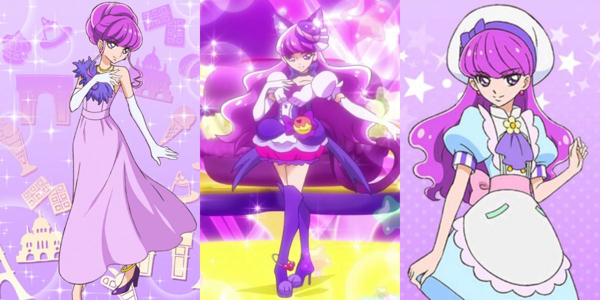 Various shots of Kotozume Yukari aka Cure Macaron (Pretty Cure Ala Mode)
