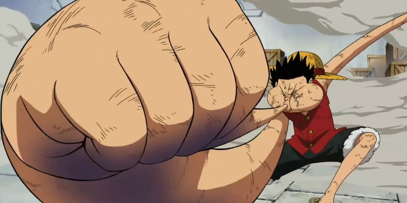 Luffy Creatively Using His Gomu Gomu No Mi By Inflating Himself