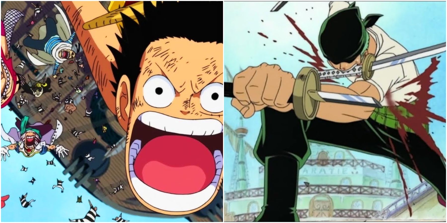 luffy zoro fight