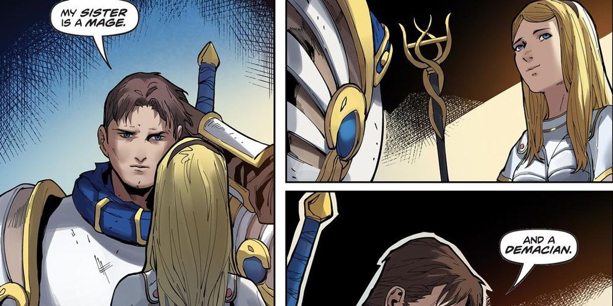 Garen finally admits that Lux is a mage before embracing her