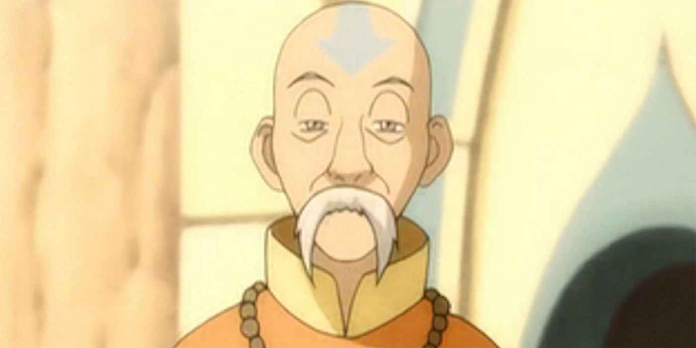 Avatar: o último flashback de dobra de ar - monge gyatso